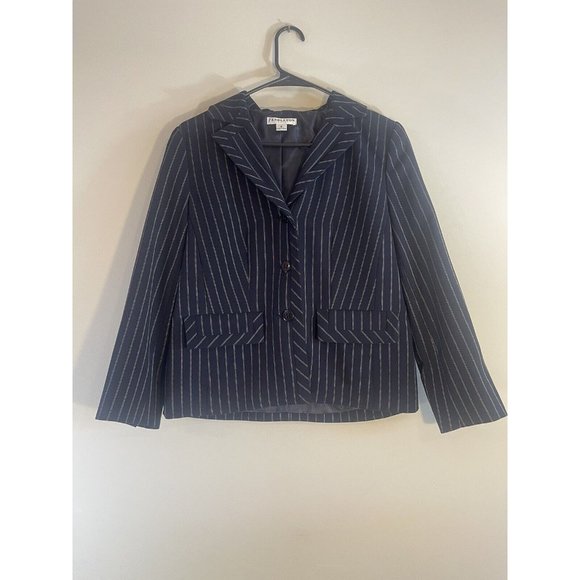 Pendleton Blazer Womens 6 Black Pinstriped‎ Lined Pockets Workwear Jacket - Picture 1 of 6